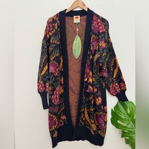 FARM Rio Multicolor Floral Cardigan oversized